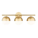 Z-lite Realm Sphere Light 7.5" Vanity, Modern Gold/matte Opal 7517-3V-MGLD. Fixed Price $248.20.