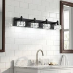 28'' Crystal Shade Vanity 4 Lights Led Bathroom Mirror Wall Sconce Fixture. Fixed Price $113.99.