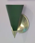 Tech Lighting Contemporary Dark Green Wall Sconce With Nickel Base/mount (120V). Fixed Price $39.90.
