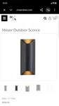 Meyer Metal Wall Sconce By Regina Andrew Detroit Lighting Fixture Nwob Display. Fixed Price $60.00.
