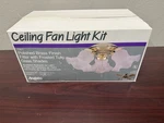 Angelo 77611 Ceiling Fan Light Kit Polished Brass W/ Frosted Tulip Glass Shades. Fixed Price $134.99.