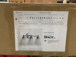 Pottery Barn Sussex Traditional Triple Sconce Matte Black 19"W #X1202. Fixed Price $146.99.