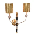 Lucas Mckearn Flambeau 2LT Wall Sconce, Black/gold Cream Taper Column SC1027-2. Fixed Price $361.20.