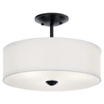 Kichler Lighting Shailene 14 In. Round 3-LIGHT Black Drum Semi-flush Mount. Fixed Price $139.97.