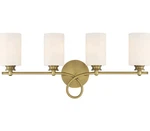 Savoy House 8-530-4-322 Woodbury Vanity, 4-LIGHT 240 Total Watts, Warm Brass. Fixed Price $179.98.