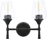 Sunset Stella 2-LIGHT Bathroom Vanity Light, Black Color F27012-31. Fixed Price $34.99.
