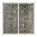 Imax Wrought Iron And Fir Wood Wall Decor With Gray Finish 17335. Fixed Price $109.02.