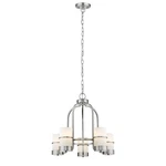 Penelope Contemporary 5 Light Brushed Nickel Mini Chandelier 22" Wide. Fixed Price $82.87.