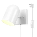 Globe Electric 65000146 1-LIGHT Plug-in Or Hardwire Wall Sconce, Matte White,.... Fixed Price $50.95.