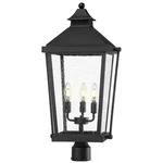 Zeyu 26" Outdoor Lamp Post 3 Light Black Waterproof Seeded Glass Fixture. Fixed Price $99.59.