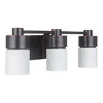 Craftmade District Light Vanity, Flat Black/white Opal - 12322FB3. Fixed Price $89.99.