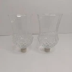 Vintage Diamond Crystal Glass Wall Sconce Shades Set Of 2 Usa Home Interiors. Fixed Price $50.00.