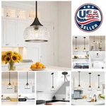 Modern Handblown Glass Pendant Light - Adjustable Height For Stylish Kitchens. Fixed Price $227.99.