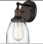Nuvo Lighting Vintage Sconce With Clear Glass, Rustic Bronze 60-5514. Fixed Price $54.95.