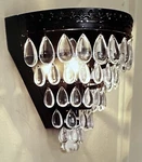 Allen & Roth Eberline Oil Rubbed Bronze Crystal Wall Sconce Discontinued - New. Fixed Price $49.97.