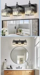 Edislive Orillia 19.7" 3-LIGHT Black Gold Bathroom Vanity Crystal Shades. Fixed Price $60.00.