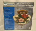 2 - Faux Tiffany Ceiling Fixture Catalina Lighting Westinghouse Floral New. Fixed Price $46.97.