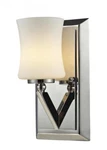 Z-lite Elite Collection 608-1V-CH Chrome Matte Opal Shade Vanity Light New. Fixed Price $89.04.