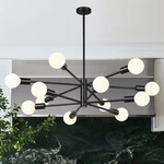 33" Modern Ceiling Fixture, 12-LIGHT Sputnik Chandeliers Mat.... Fixed Price $143.72.