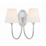 Crystorama Juno Light Wall Mount, Polished Nickel/white JUN-10322-PN. Fixed Price $250.00.