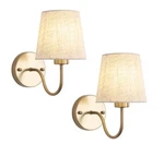 Lwytjo 10.78 In. 1-LIGHT Vanity With Fabric Shade (set Of 2). Fixed Price $43.99.