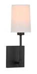 Bedroom Wall Lamp Modern 1 Light Black Mounted Sconce With Fabric Sha. Fixed Price $55.59.