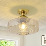 Pandaluna Amber Glass Semi Flush Mount Ceiling Light. Fixed Price $43.19.