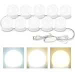 Led Vanity Lights For Mirror, Hollywood Style W/ 10 Dimmable Bulbs. Fixed Price $11.89.