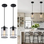 Pendant Lights, Black Hanging Fixtures Kitchen Island 2 Pack With Clear.... Fixed Price $110.10.