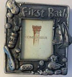 Connoisseur Tiny Pewter Picture Frame Baby First Bath Magnetic Soap Ducky. Fixed Price $7.50.