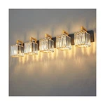 Modern Bathroom Vanity 5-LIGHTS Black Gold Crystal Wall Lamp M.... Fixed Price $166.58.