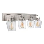 Craftmade Trystan Light Vanity, Brushed Polished Nickel/clear 53504-BNK. Fixed Price $164.99.