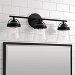 Capital Madison 23 1/4" Wide Matte Black 3-LIGHT Bath. Fixed Price $228.00.