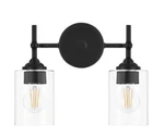 Home Decorators Ayelen 13.5 In. 2-LIGHT Matte Black Bathroom Vanity. Fixed Price $79.99.