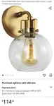 Feiss Clara Light Wall Sconce, Burnished Brass - VS24401BBS. Fixed Price $59.99.