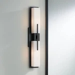 Midtown Modern Wall Black Hardwired 23 1/2" 2-LIGHT Fixture White Glass. Fixed Price $329.99.