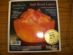 Aloha Bay Himalayan Crystal Salt Bowl Lamp 6" Diameter-hardwood Base-light Bulb. Fixed Price $20.00.