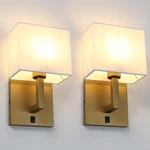 Set 2 Indoor Vanity Wall Sconce With Off Switch, Brass Modern Boho Vintage. Fixed Price $149.99.