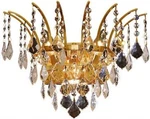 3-LIGHTS Victoria Gold Crystal Wall Sconce. Fixed Price $260.00.