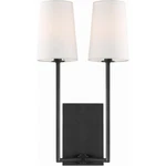 Crystorama LEN-252-BF Lena Bath Wall Light In Black Forged. Fixed Price $184.00.