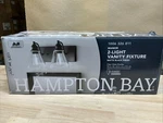 Read! Hampton Bay Manor 15.3 In. 2-LIGHT Matte Black Industrial Vanity. Fixed Price $14.99.