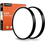Charyjod 2PK 12" 24W 5000K Led Flush Mount Ceiling Light Fixture White. Fixed Price $69.52.