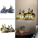 Tiffany Bathroom Vanity 2 Light Fixture Vintage Stained Glass Wall Home. Fixed Price $94.54.