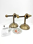 Portfolio Brushed Antique Brass Wall Sconce Fixtures Pair 7.5". Fixed Price $38.99.