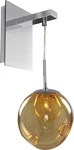 Contemporary Chrome Meteor Wall Bracket With Handblown Glass. Fixed Price $1099.00.