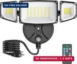 Imaihom 100W Dusk To Dawn Outdoor Lighting, 10000LM Plug Flood Lights With Re. Fixed Price $56.85.