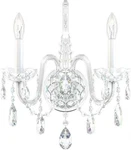 Schonbek 1301-40H 2 Light Crystal Sconce In Polished Silver. Fixed Price $545.00.