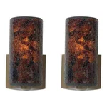 Set Of 2 Amber Glass Designer Sconce Lights By Tech Lighting - Veil Collection. Fixed Price $150.00.