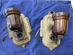 Pair Of Vintage Art Deco Wall Light Sconces 1920. Fixed Price $69.00.