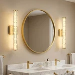 2PCS 20" Elegant Vanity Light 3CCT Led Sconce Wave Glass Shade Wall Lamp Fixture. Fixed Price $145.99.